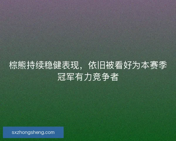 棕熊持续稳健表现，依旧被看好为本赛季冠军有力竞争者